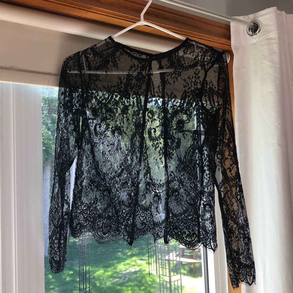 Black lace shirt